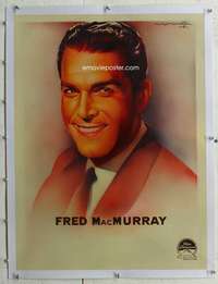 g085 FRED MACMURRAY linen French 23x31 movie poster '40s Soubie art!