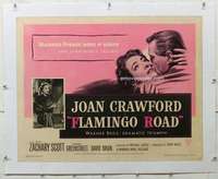 g243 FLAMINGO ROAD linen half-sheet movie poster '49 Joan Crawford, Scott