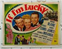 g247 IF I'M LUCKY linen half-sheet movie poster '46 Perry Como, Harry James