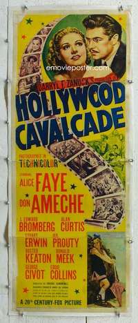 g221 HOLLYWOOD CAVALCADE linen insert movie poster '39 Alice Faye