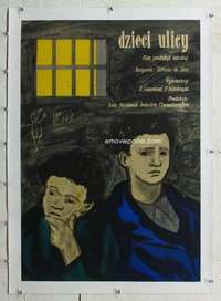 g169 SHOE SHINE linen Polish movie poster '54 De Sica, Lenica art!