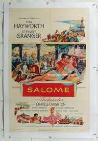 g474 SALOME linen one-sheet movie poster '53 sexy Rita Hayworth, Granger