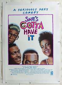 g479 SHE'S GOTTA HAVE IT linen one-sheet movie poster '86 Spike Lee