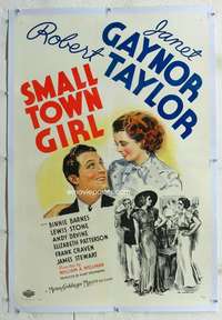 g486 SMALL TOWN GIRL linen style C one-sheet movie poster '36 Flagg art!