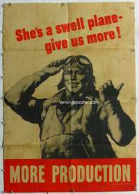 g015 MORE PRODUCTION linen special war poster '42 WWII