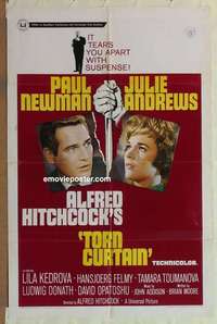 h078 TORN CURTAIN one-sheet movie poster '66 Paul Newman, Hitchcock