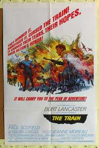 h072 TRAIN style B one-sheet movie poster '65 Burt Lancaster, Frankenheimer