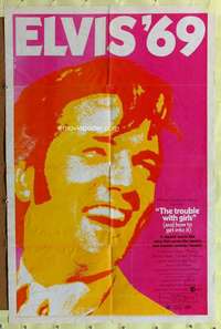 h070 TROUBLE WITH GIRLS one-sheet movie poster '69 gangster Elvis Presley!