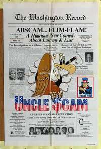 h066 UNCLE SCAM one-sheet movie poster '81 politics, Abscam revealed!