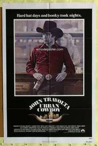 h062 URBAN COWBOY one-sheet movie poster '80 bull riding John Travolta!
