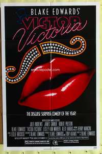 h060 VICTOR VICTORIA one-sheet movie poster '82 Julie Andrews, Edwards