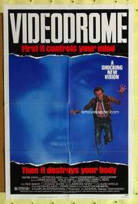 h059 VIDEODROME one-sheet movie poster '83 David Cronenberg, sci-fi!