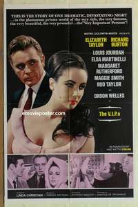 h057 VIPs style B one-sheet movie poster '63 Elizabeth Taylor, Burton