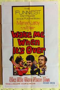 h050 WAKE ME WHEN IT'S OVER one-sheet movie poster '60 Ernie Kovacs