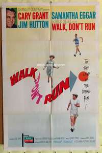 h049 WALK DON'T RUN one-sheet movie poster '66 Cary Grant, Samantha Eggar