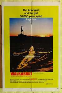h048 WALKABOUT one-sheet movie poster '71 Agutter, Nicolas Roeg classic!