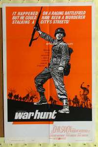 h046 WAR HUNT one-sheet movie poster '62 artwork of Robert Redford!