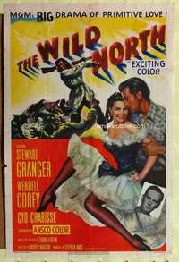h028 WILD NORTH one-sheet movie poster '52 Cyd Charisse, Stewart Granger