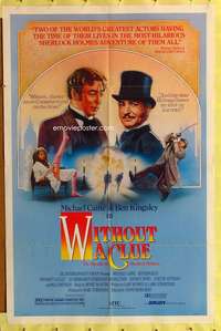 h020 WITHOUT A CLUE one-sheet movie poster '88 Michael Caine, Kingsley