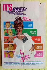 h016 WOMAN TIMES SEVEN one-sheet movie poster '67 MacLaine, Sellers
