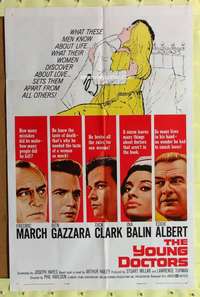 h008 YOUNG DOCTORS one-sheet movie poster '61 Fredric March, Gazzara