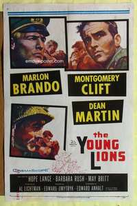 h006 YOUNG LIONS one-sheet movie poster '58 Marlon Brando, Dean Martin