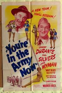 h004 YOU'RE IN THE ARMY NOW one-sheet movie poster '41 Jimmy Durante