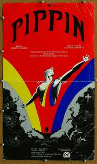 j034 PIPPIN theater window card '70s cool Bob Fosse stage play!
