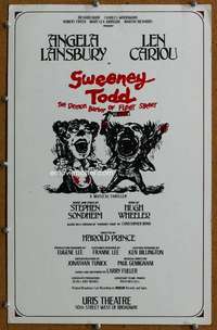 j042 SWEENEY TODD theater window card '79 Angela Lansbury, Sondheim
