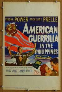 j053 AMERICAN GUERRILLA IN THE PHILIPPINES movie window card '50 F. Lang