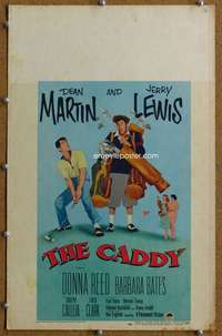 j076 CADDY movie window card '53 Dean Martin & Jerry Lewis golfing!