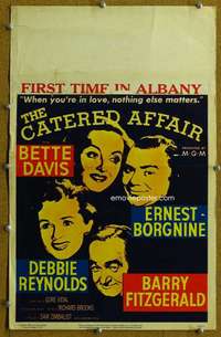 j081 CATERED AFFAIR movie window card '56 Debbie Reynolds, Bette Davis