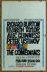 j087 COMEDIANS movie window card '67 Richard Burton, Liz Taylor