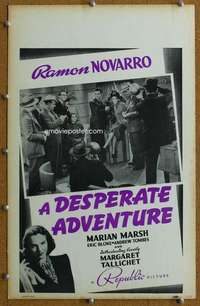 j094 DESPERATE ADVENTURE movie window card '38 Ramon Navarro in love!