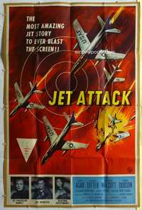 k008 JET ATTACK Forty by Sixty movie poster '58 John Agar, Audrey Totter