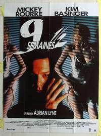 k052 9 1/2 WEEKS French one-panel movie poster '86 Rourke, Kim Basinger