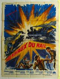 k080 DENVER & RIO GRANDE French one-panel movie poster '52 Roger Soubie art!