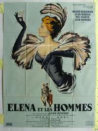 k153 PARIS DOES STRANGE THINGS French one-panel movie poster '57 Bergman