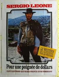 k092 FISTFUL OF DOLLARS French one-panel movie poster R70s Clint Eastwood