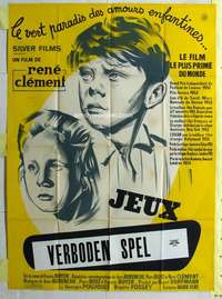 k095 FORBIDDEN GAMES French one-panel movie poster R50s Rene Clement