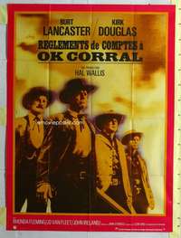 k108 GUNFIGHT AT THE OK CORRAL French one-panel movie poster R70s Lancaster