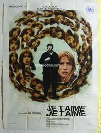 k113 JE T'AIME JE T'AIME French one-panel movie poster '68 Alain Resnais