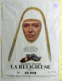 k148 NUN French one-panel movie poster '66 Anna Karina, Suzanne Simonin