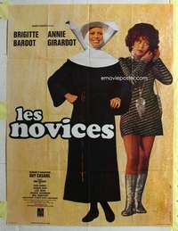 k147 NOVICES French one-panel movie poster '70 Brigitte Bardot as a nun!