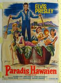 k152 PARADISE HAWAIIAN STYLE French one-panel movie poster '66 Elvis Presley