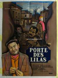 k102 GATES OF PARIS French one-panel movie poster '58 Rene Clair, Peron art!