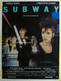k171 SUBWAY French one-panel movie poster '85 Luc Besson, Christopher Lambert