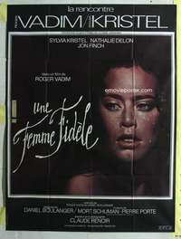 k182 UNE FEMME FIDELE French one-panel movie poster '76 Roger Vadim, Kristel