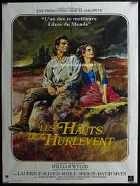 k190 WUTHERING HEIGHTS French one-panel movie poster R70s great image!
