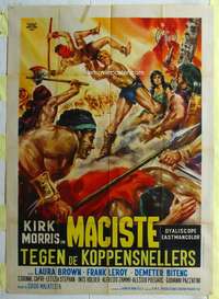 k366 COLOSSUS & THE HEADHUNTERS Italian one-panel movie poster '62 Maciste!